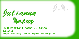 julianna matuz business card